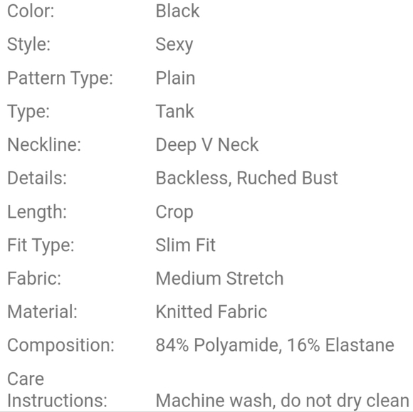 NWOT Sexy Crop Top - Picture 6 of 6